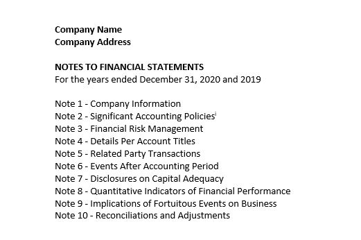 What Is The Purpose Of The Notes To Financial Statements